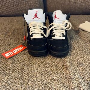 Kids Black and White Jordan Shoes